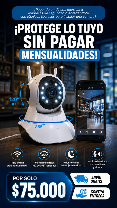 camara de seguridad 3 antenas